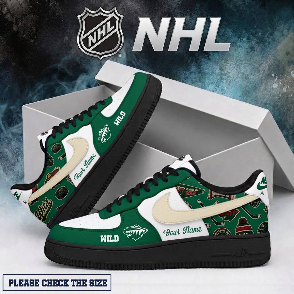 LIMITED EDITION - NEW CUSTOMIZED NHL13 MNW MINNESOTA WILD AF1 SHOES