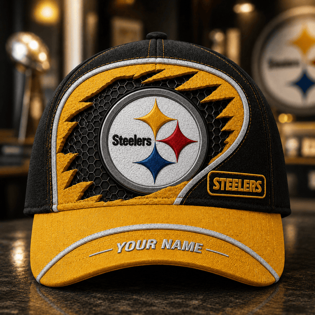 SPECIAL EDITION - NEW CUSTOMIZED NFL14 PSB PITTSBURGH STEELERS CLASSIC CAP