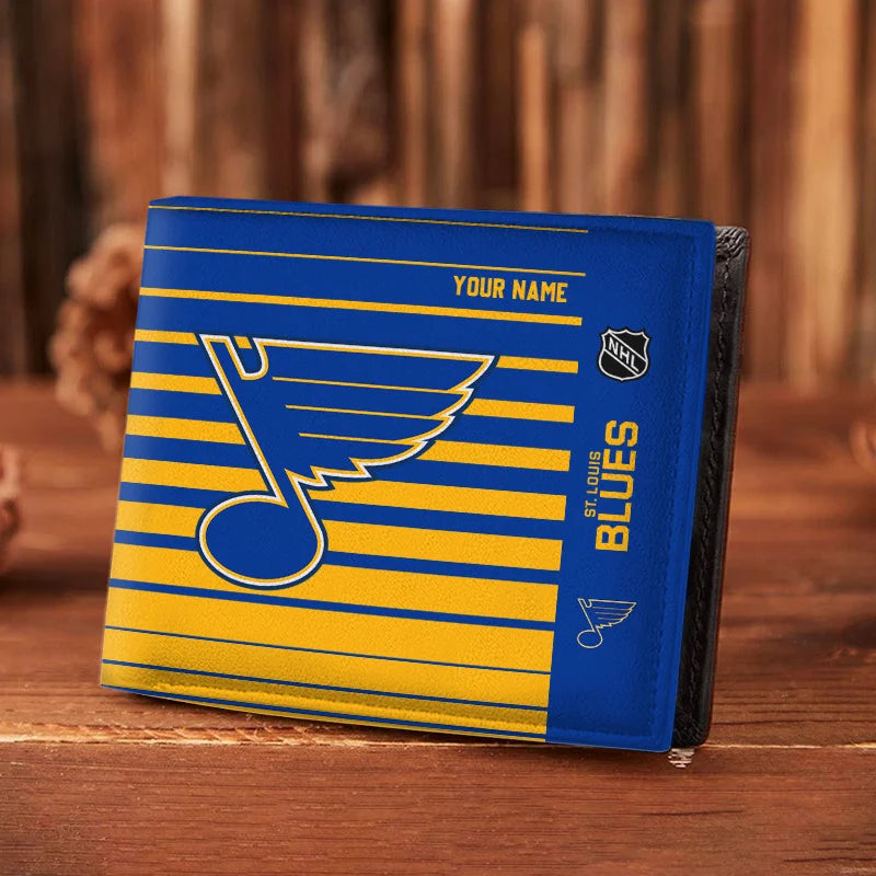 VIRAL EDITION - NEW CUSTOMIZED NHL14 SLB ST. LOUIS BLUES LEATHER WALLET