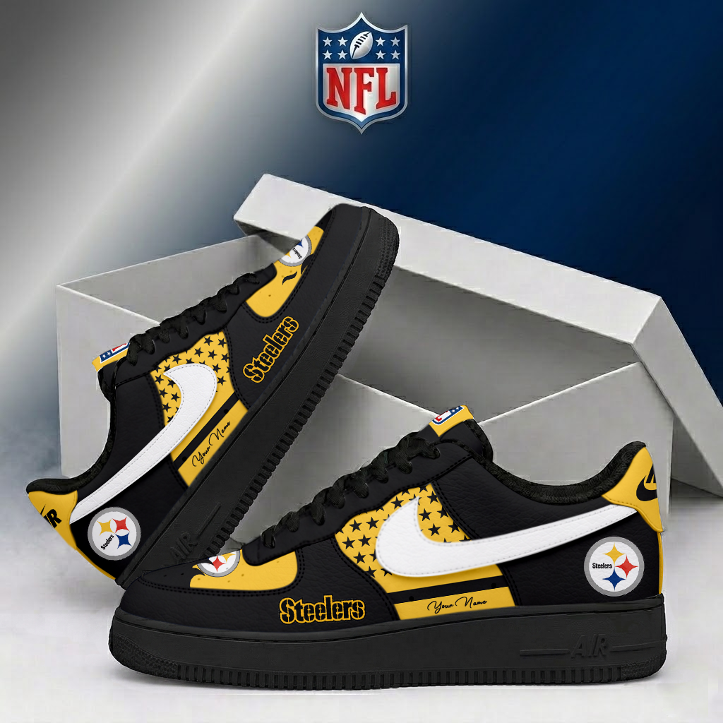 LIMITED EDITION - NEW CUSTOMIZED NFL14 PSB PITTSBURGH STEELERS AF1 SHOES
