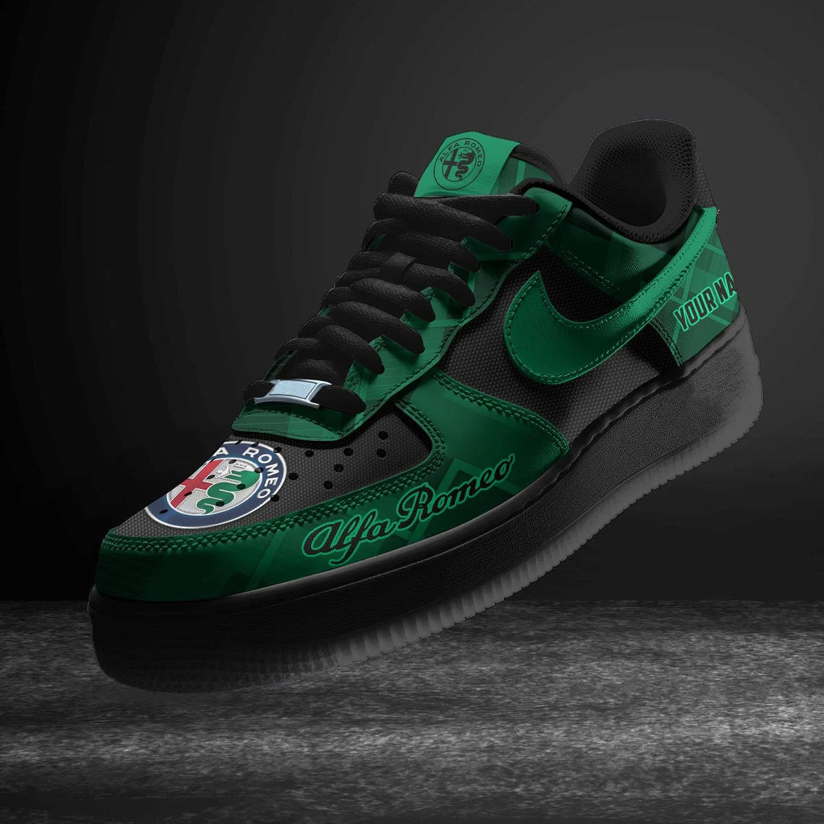 LIMITED RUN - NEW CUSTOMIZED F115 ALR ALFA ROMEO AF1 SNEAKERS