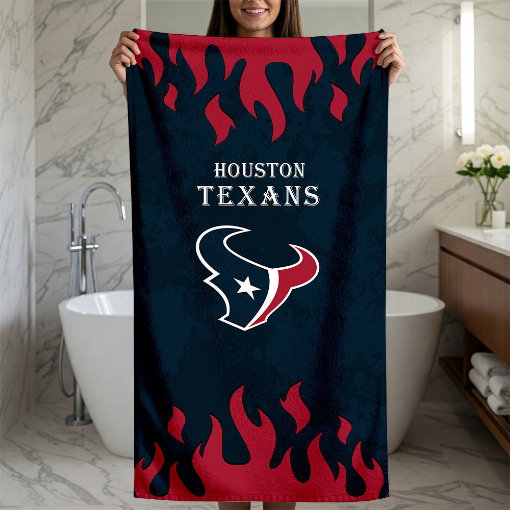 LIMITED EDITION - NEW CUSTOMIZED NFL15 HTT HOUSTON TEXANS BEACH TOWEL FOR FAN