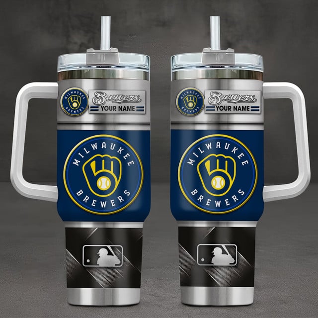 LIMITED EDITION - NEW CUSTOMIZED MLB15 MBS MILWAUKEE BREWERS TUMBLER CUP
