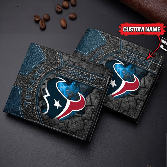 VIRAL SALE - NEW CUSTOMIZED NFL15 HTT HOUSTON TEXANS LEATHER WALLET