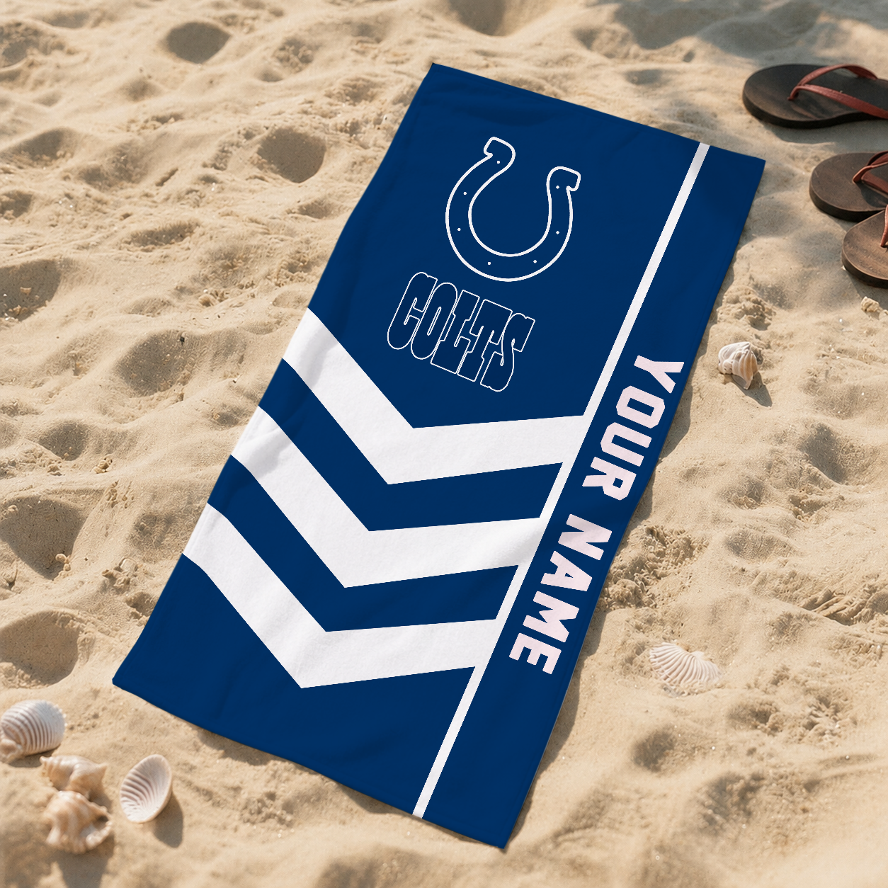 SPECIAL EDITION - NEW CUSTOMIZED NFL17 IDC INDIANAPOLIS COLTS BEACH TOWEL