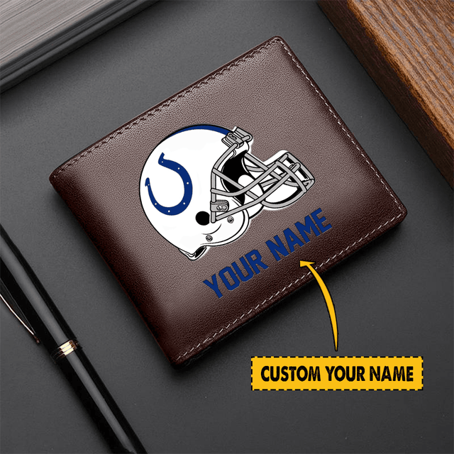 LIMITED EDITION - NEW CUSTOMIZED NFL17 ID COLTS LEATHER WALLET