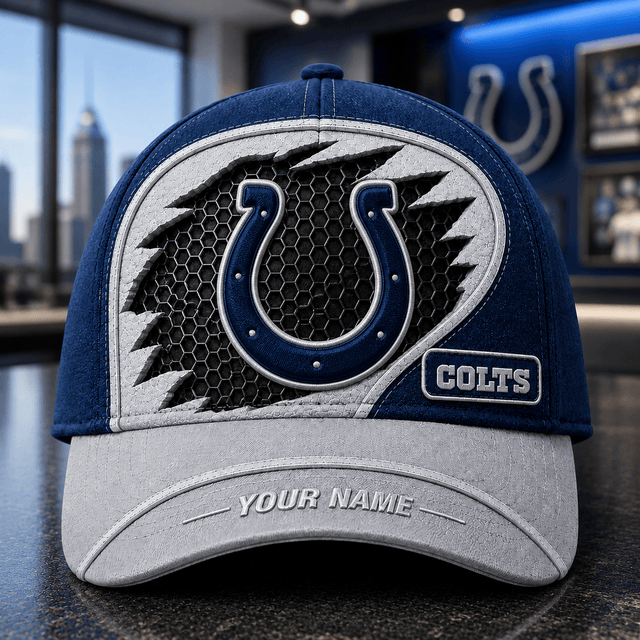 SPECIAL EDITION - NEW CUSTOMIZED NFL17 IDC INDIANAPOLIS COLTS CLASSIC CAP