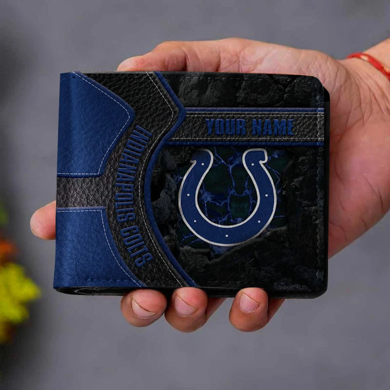 VIRAL EDITION - NEW CUSTOMIZED NFL17 IDC INDIANAPOLIS COLTS LEATHER WALLET