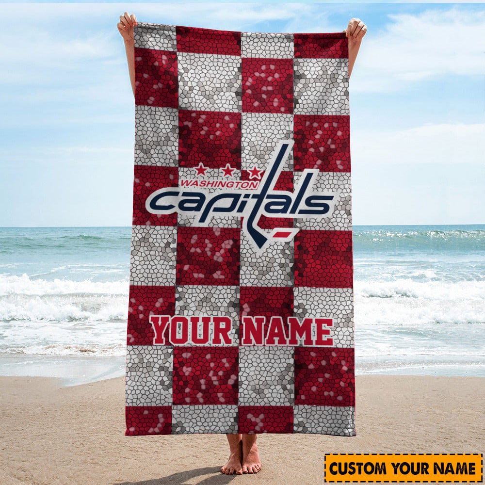 LIMITED EDITION - NEW CUSTOMIZED NHL10 WCP WASHINGTON CAPITALS BEACH & BATH TOWEL