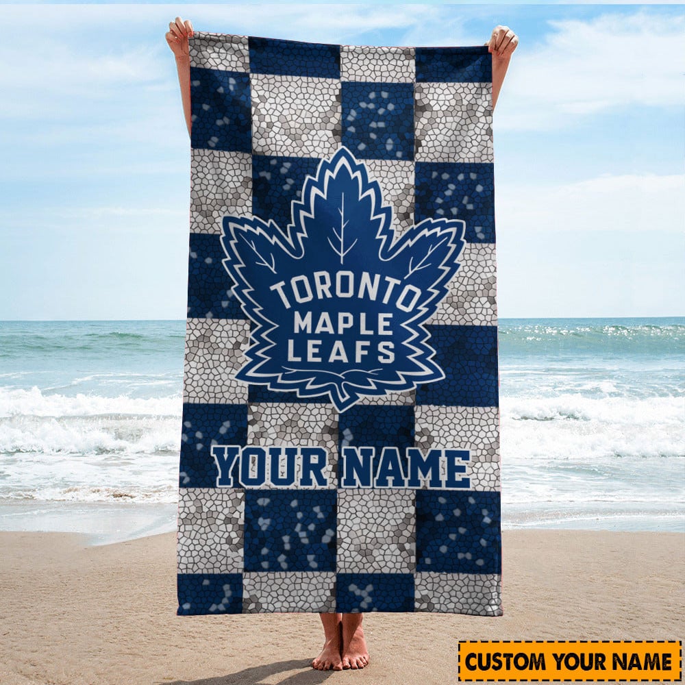 LIMITED EDITION - NEW CUSTOMIZED NHL23 TML TORONTO MAPLE LEAFS BEACH & BATH TOWEL