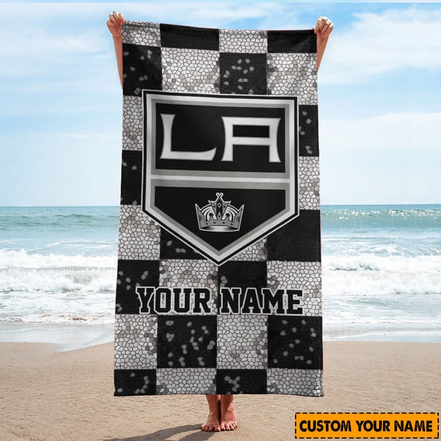 LIMITED EDITION - NEW CUSTOMIZED NHL16 LAK LOS ANGELES KINGS BEACH & BATH TOWEL