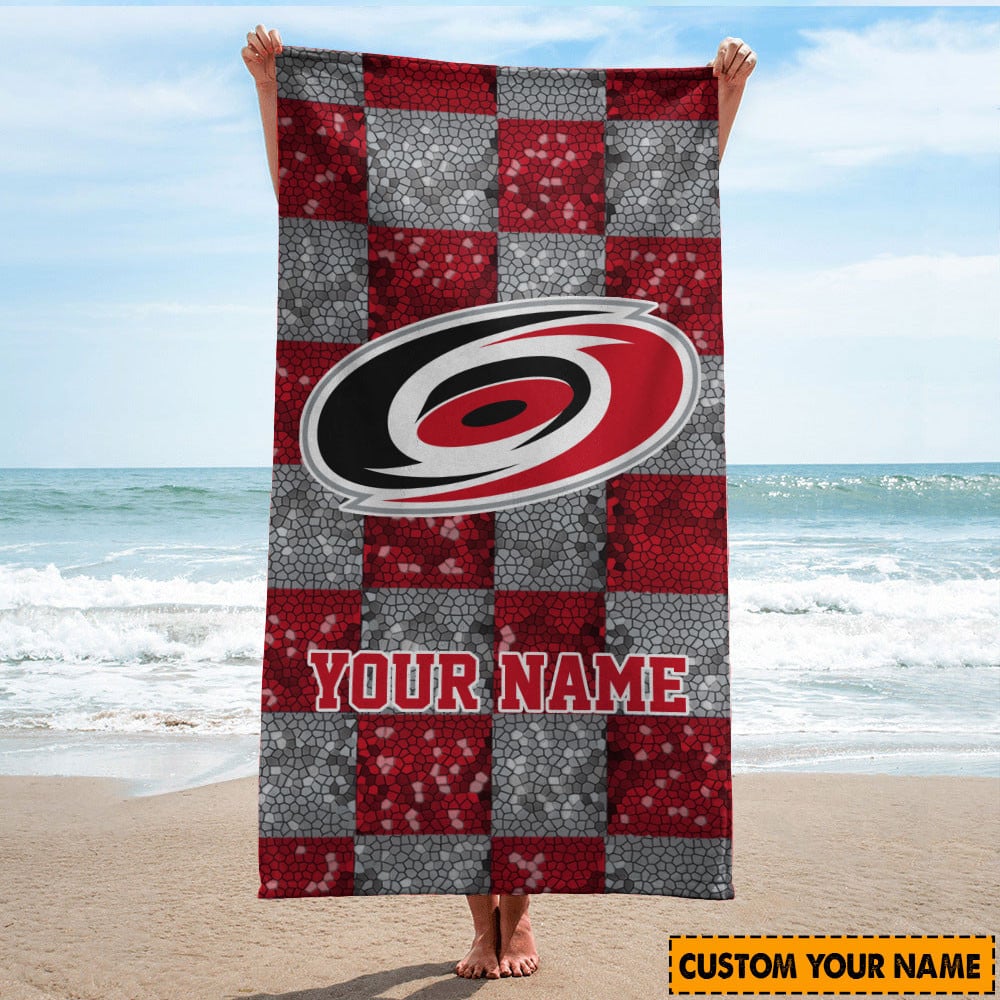 LIMITED EDITION - NEW CUSTOMIZED NHL07 CLH CAROLINA HURRICANES BEACH & BATH TOWEL