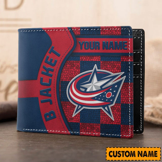 LIMITED EDITION - NEW CUSTOMIZED NHL18 CBJ COLUMBUS BLUE JACKETS 3D PRINTED WALLET