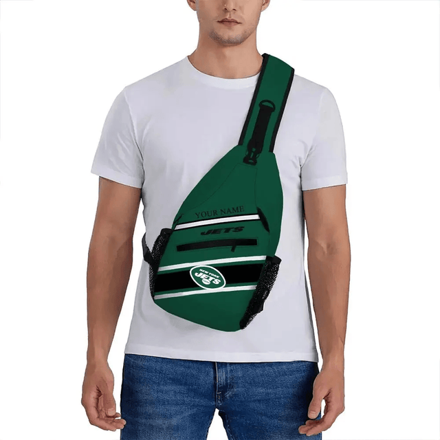 LIMITED EDITION - NEW CUSTOMIZED NFL25 NYJ NEW YORK JETS SLING BAG