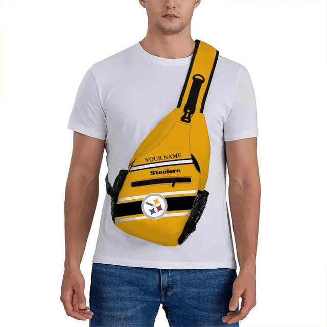 LIMITED EDITION - NEW CUSTOMIZED NFL14 PSB PITTSBURGH STEELERS SLING BAG