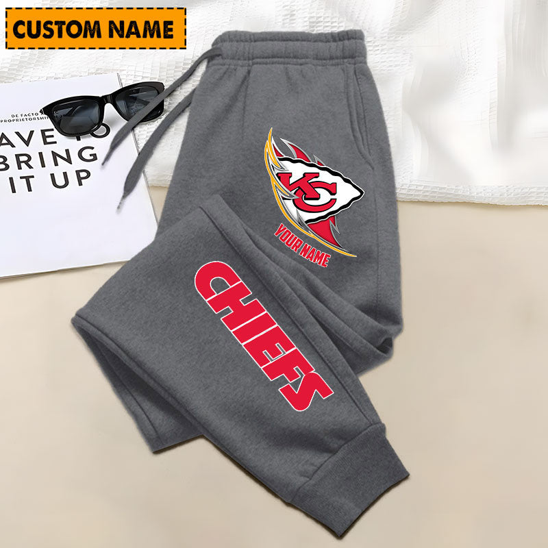 LIMITED EDITION - NEW PERSONALIZED NFL01 KCC KANSAS CITY CHIEFS JOGGERS