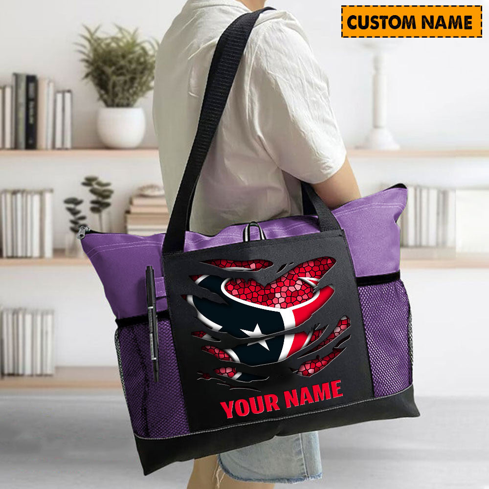 LIMITED EDITION - NEW CUSTOMIZED NFL15 HTT HOUSTON TEXANS WATERPROOF TOTE BAG