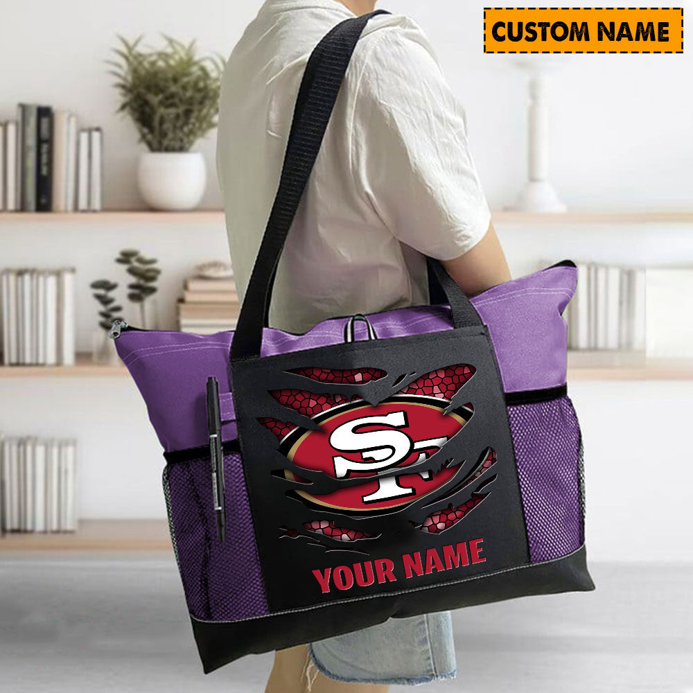 LIMITED EDITION - NEW CUSTOMIZED NFL11 SF49 SAN FRANCISCO 49ERS WATERPROOF TOTE BAG