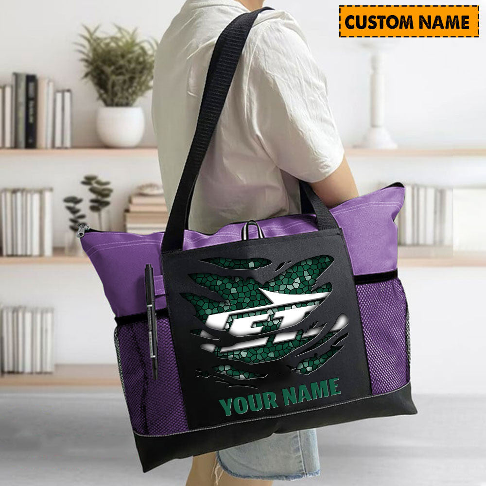 LIMITED EDITION - NEW CUSTOMIZED NFL25 NYJ NEW YORK JETS WATERPROOF TOTE BAG