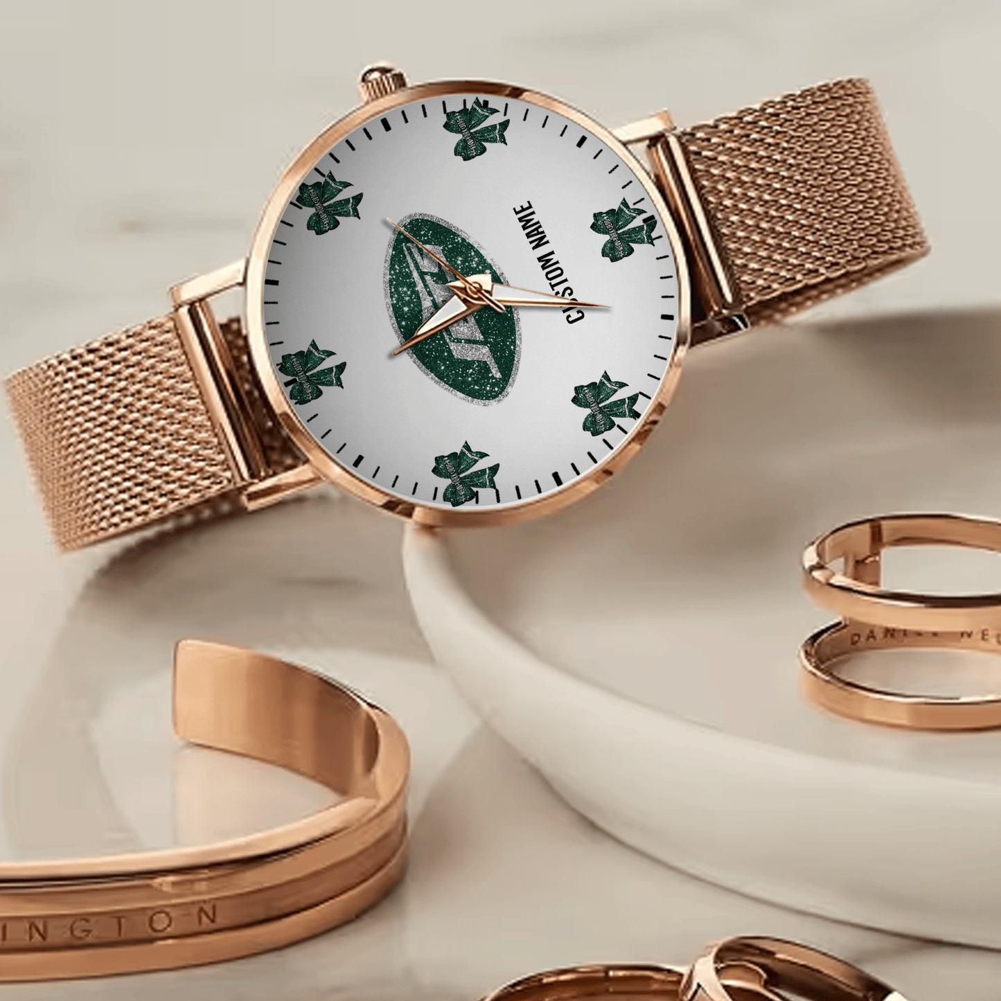 LIMITED EDITION - NEW CUSTOMIZED NFL25 NYJ NEW YORK JETS HAND WATCH
