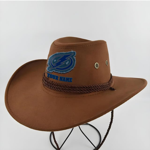 LIMITED EDITION - NEW CUSTOMIZED NHL12 TPL TAMPA BAY LIGHTNING COWBOY HAT