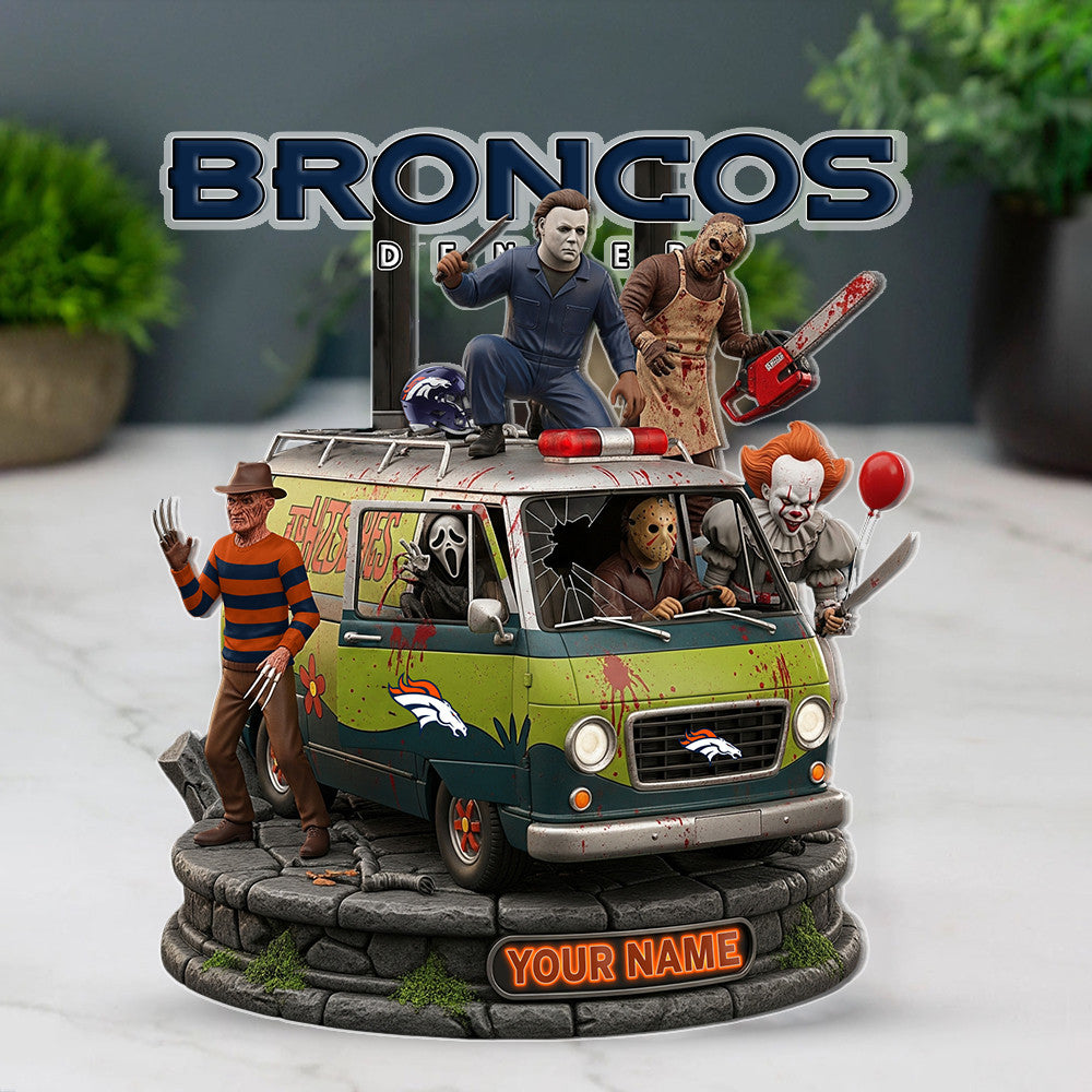 LIMITED EDITION - NEW CUSTOMIZED NFL13 DVB DENVER BRONCOS HORROR MOVIE ACRYLIC PLAQUE