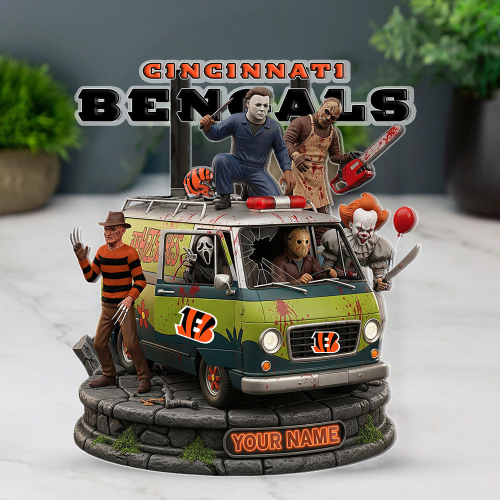 LIMITED EDITION - NEW CUSTOMIZED NFL16 CCB CINCINNATI BENGALS HORROR MOVIE ACRYLIC PLAQUE