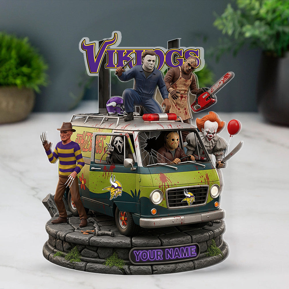 LIMITED EDITION - NEW CUSTOMIZED NFL05 MVK MINNESOTA VIKINGS HORROR MOVIE ACRYLIC PLAQUE