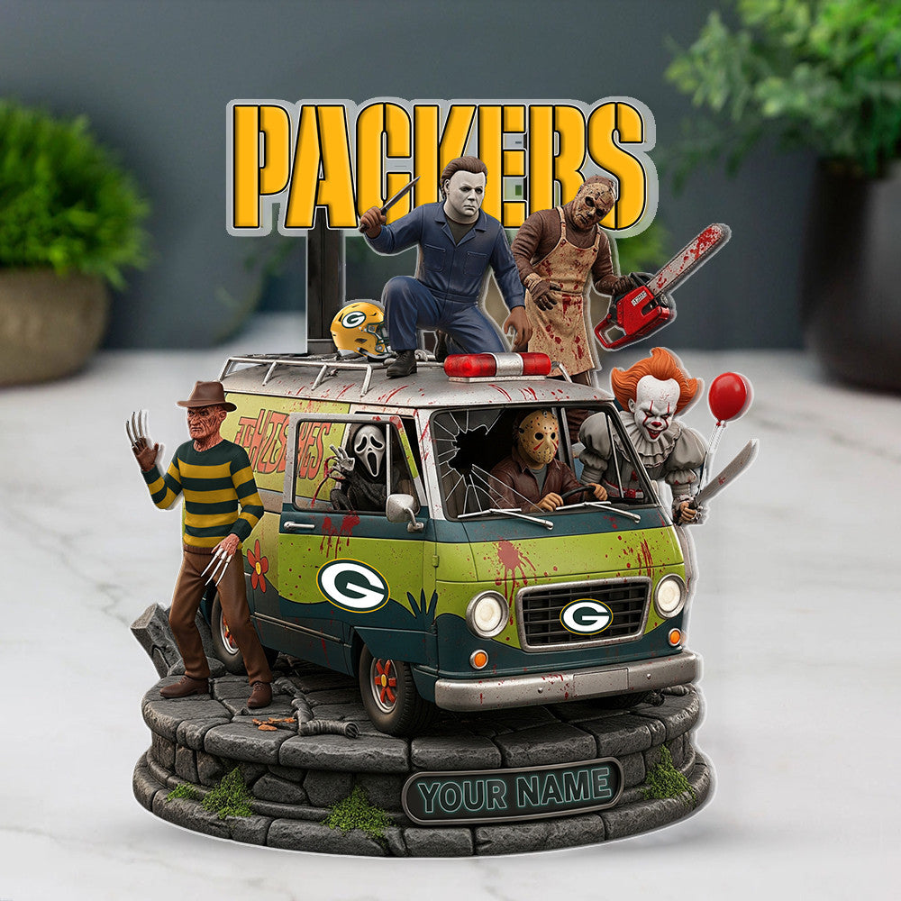 LIMITED EDITION - NEW CUSTOMIZED NFL08 GBP GREEN BAY PACKERS HORROR MOVIE ACRYLIC PLAQUE