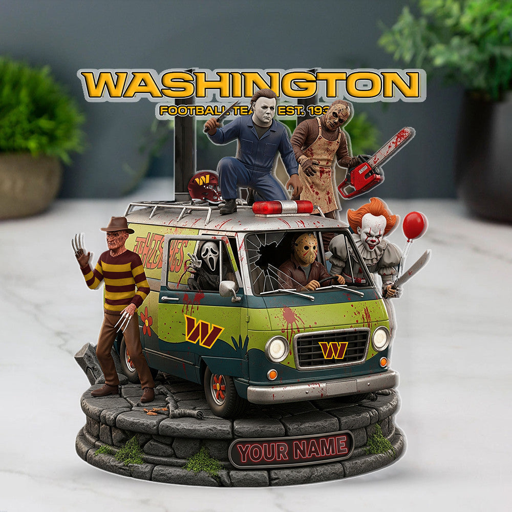 LIMITED EDITION - NEW CUSTOMIZED NFL12 WTC WASHINGTON COMMANDERS HORROR MOVIE ACRYLIC PLAQUE