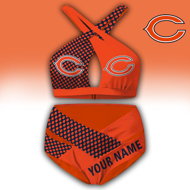 LIMITED EDITION - NEW CUSTOMIZED NFL26 CCB CHICAGO BEARS WOMEN'S CROSS SWIMSUIT UNDERWEAR