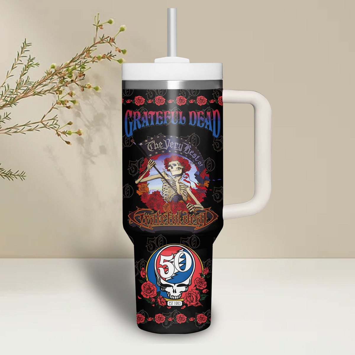 NEW PREMIUM GRATEFUL DEAD 40 OZ TUMBLER 04