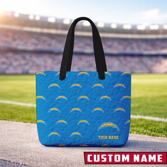 LIMITED EDITION - NEW CUSTOMIZED NFL09 LA CHARGERS QUILTED TOTE BAG