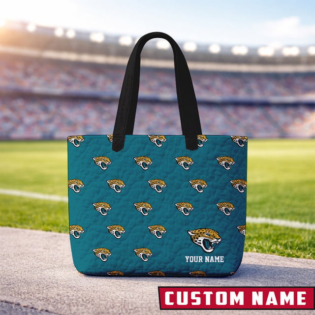 LIMITED EDITION - NEW CUSTOMIZED NFL30 JS JAGUARS QUILTED TOTE BAG