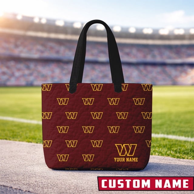 LIMITED EDITION - NEW CUSTOMIZED NFL12 WS COMMANDERS QUILTED TOTE BAG