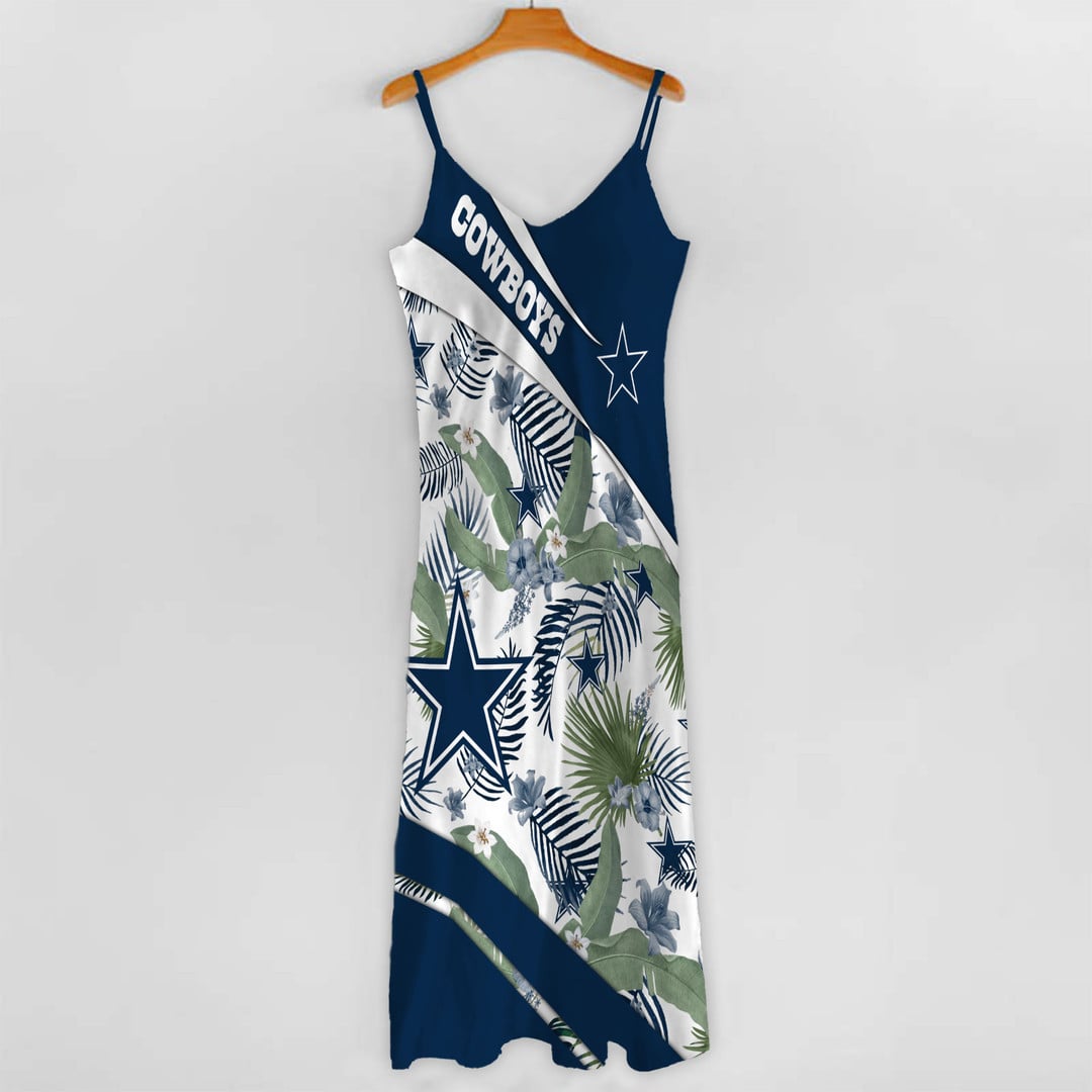 LIMITED RUN - NEW CUSTOMED NFL21 DCB DL COWBOYS HAWAIIAN LONG DRESS