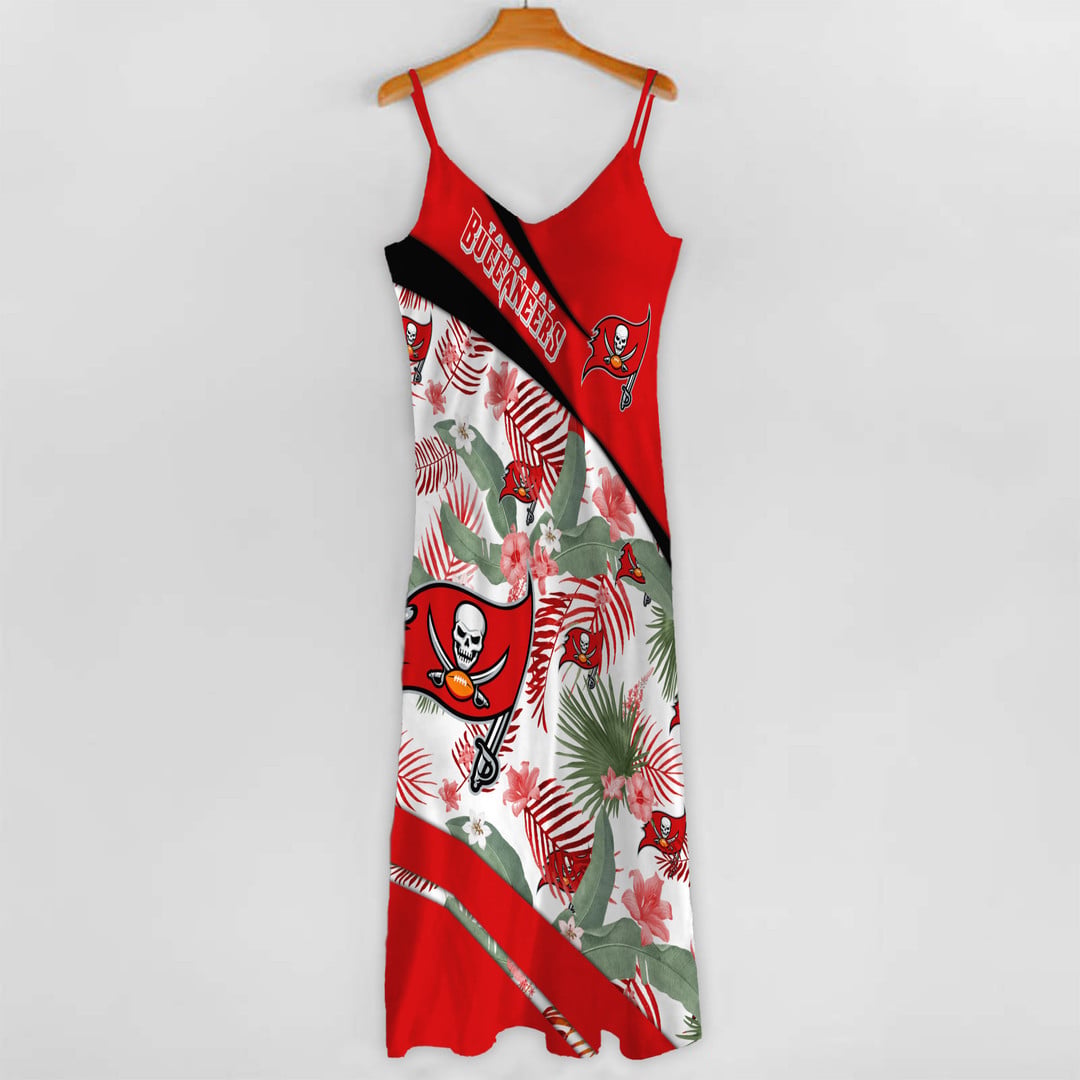LIMITED RUN - NEW CUSTOMED NFL10 TBB TB BUCCANEERS HAWAIIAN LONG DRESS