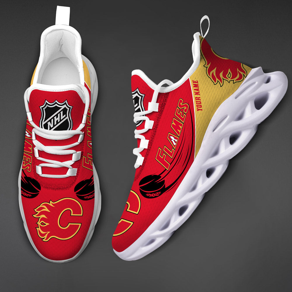 LIMITED EDITION - NEW CUSTOMIZED NHL17 CGF CALGARY FLAMES CLUNKY SNEAKERS