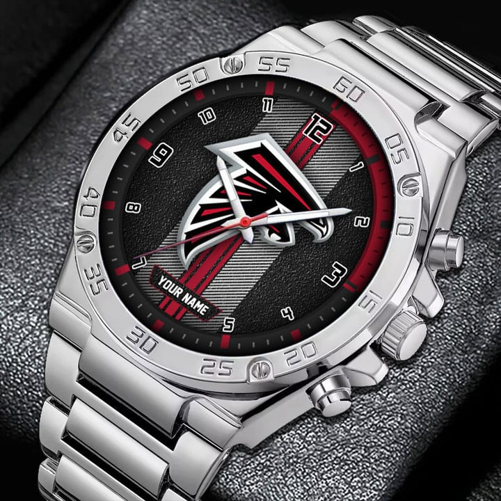 LIMITED EDITION - NEW CUSTOMIZED NFL18 ATF ATLANTA FALCONS LUXURY STAINLESS STEEL WATCH