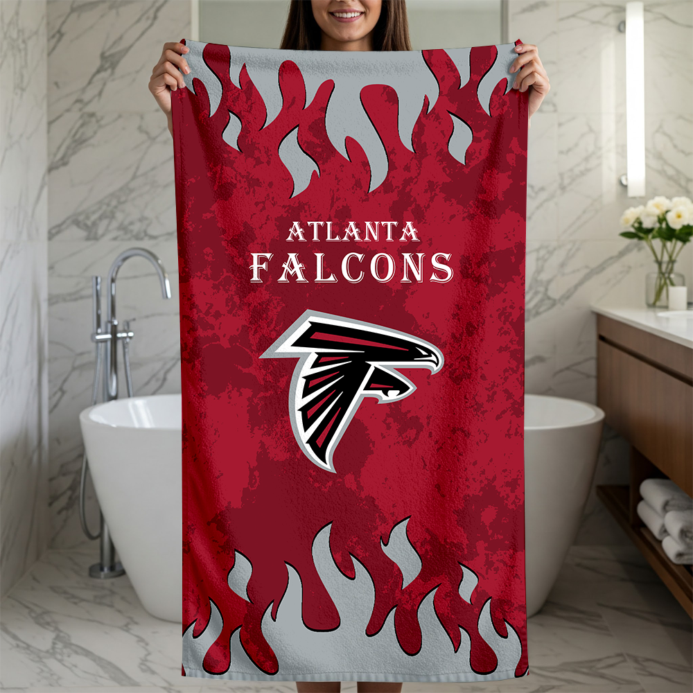 LIMITED EDITION - NEW CUSTOMIZED NFL18 ATF ATLANTA FALCONS BEACH TOWEL FOR FAN