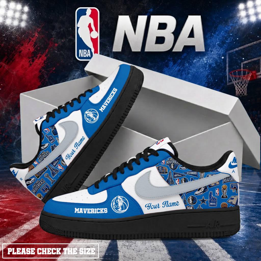 LIMITED EDITION - NEW CUSTOMIZED NBA18 DMA DALLAS MAVERICKS AF1 SHOES