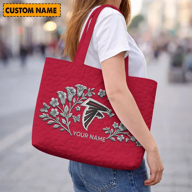 ELITE EDITION - NEW CUSTOMIZED NFL18 ATF ATLANTA FALCONS QUILTED TOTE BAG