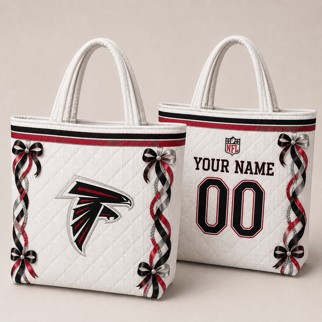 SPECIAL EDITION - NEW CUSTOMIZED NFL18 ATF ATLANTA FALCONS QUILTED TOTE BAG
