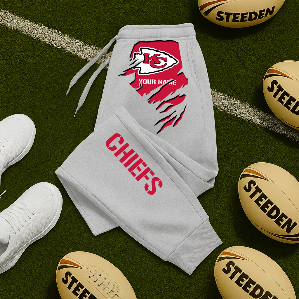 LIMITED EDITION - NEW PERSONALIZED NFL01 KCC KANSAS CITY CHIEFS JOGGERS