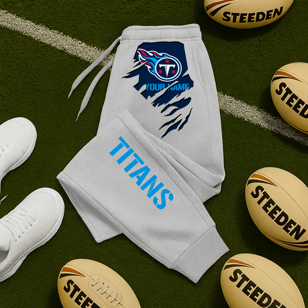 LIMITED EDITION - NEW PERSONALIZED NFL31 TST TENNESSEE TITANS JOGGERS