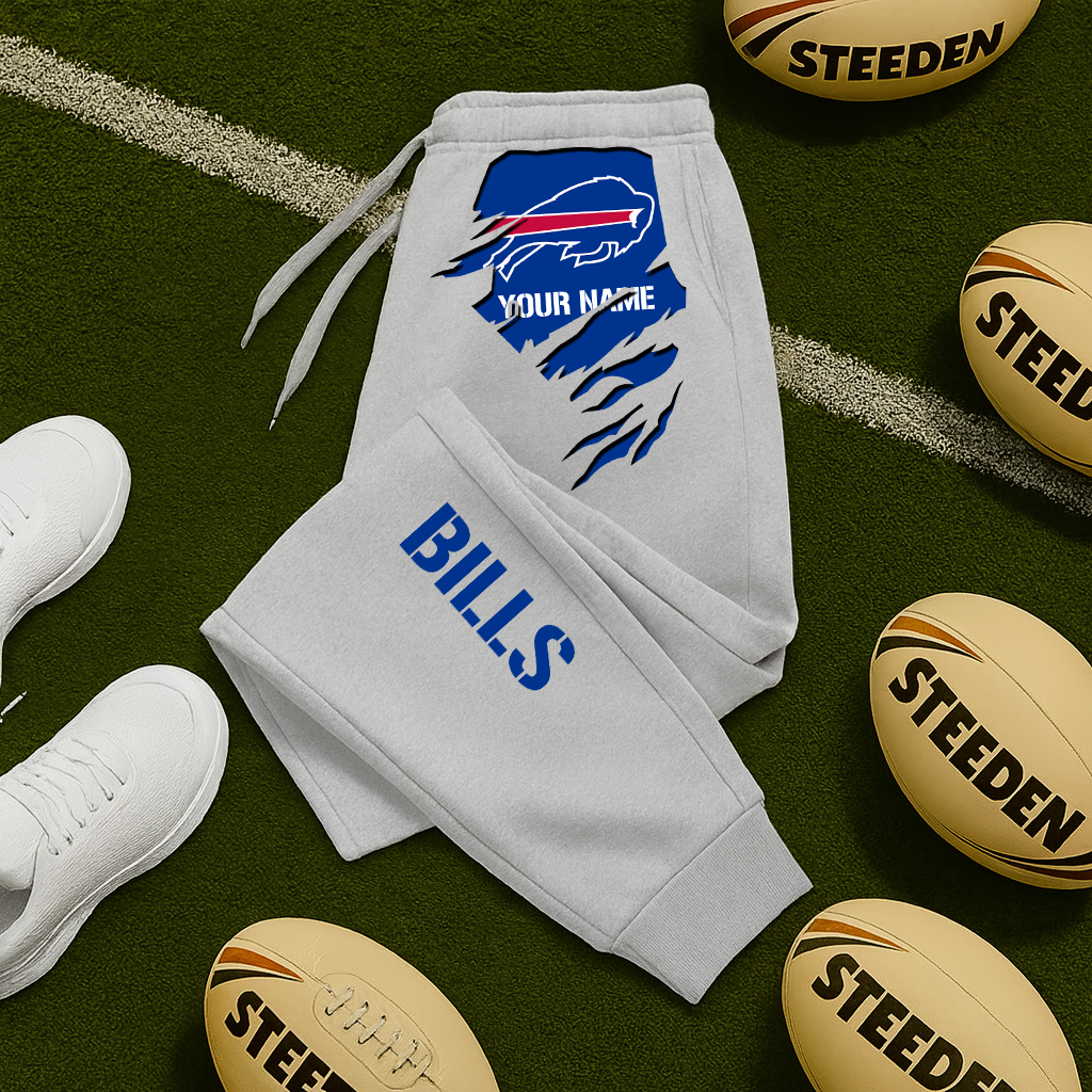 LIMITED EDITION - NEW PERSONALIZED NFL03 BFB BUFFALO BILLS JOGGERS