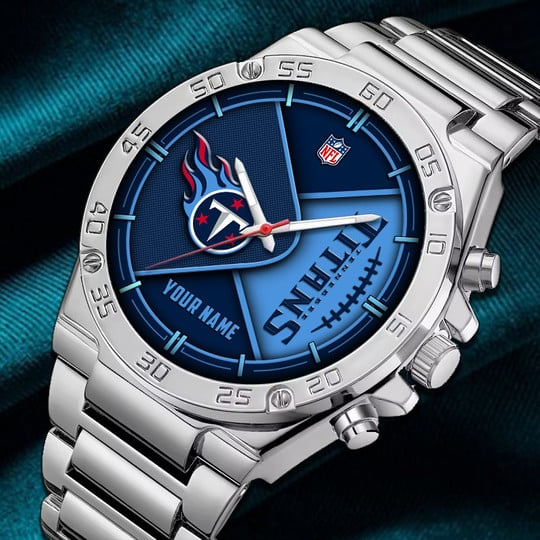 LIMITED EDITION - NEW CUSTOMIZED NFL31 TST TENNESSEE TITANS LUXURY STAINLESS STEEL WATCH