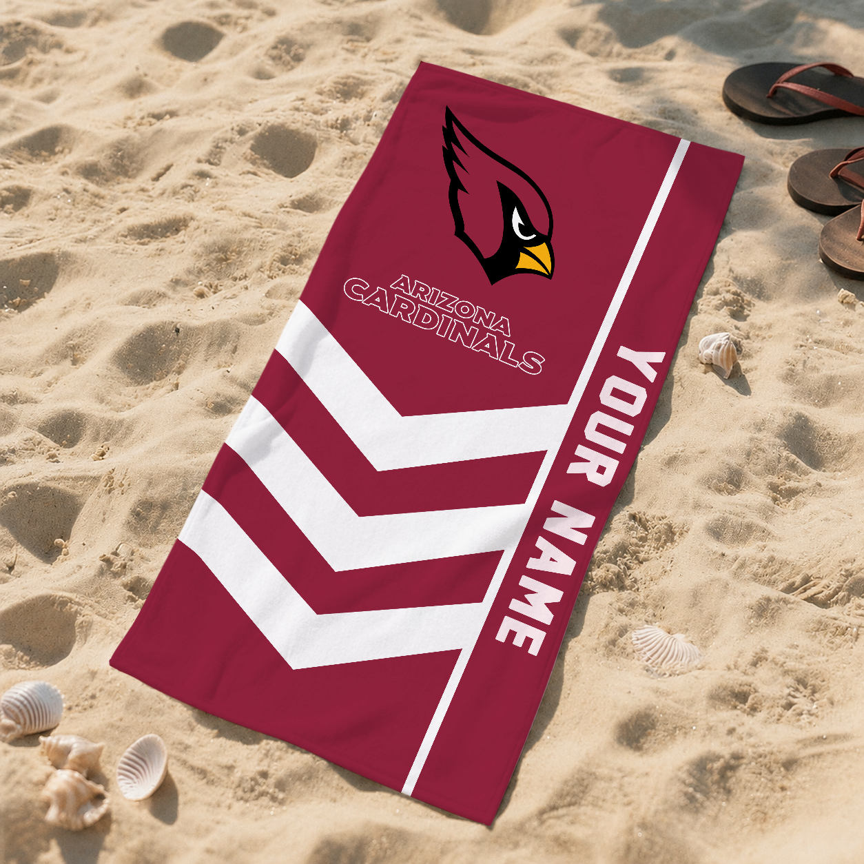 SPECIAL EDITION - NEW CUSTOMIZED NFL20 ARC ARIZONA CARDINALS BEACH TOWEL
