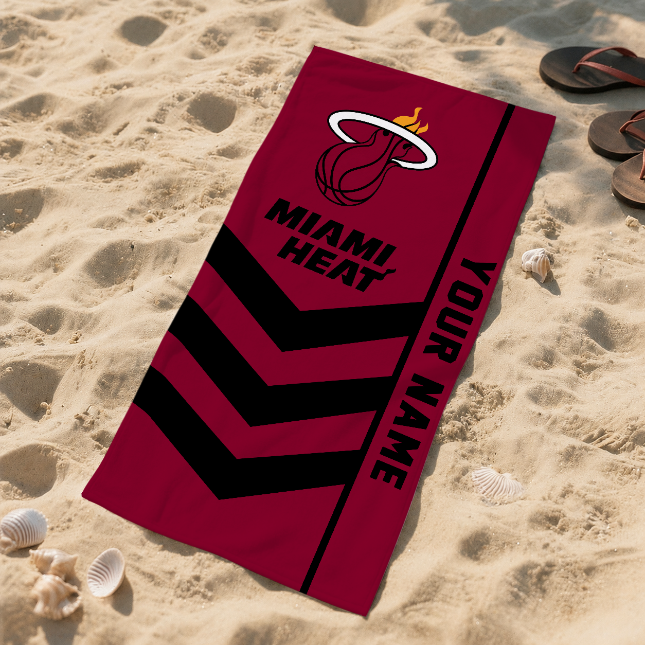 LIMITED EDITION - NEW CUSTOMIZED NBA20 MHE MIAMI HEAT BEACH TOWEL FOR FAN