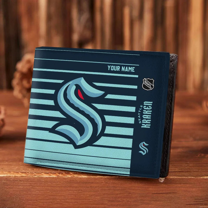 VIRAL EDITION - NEW CUSTOMIZED NHL20 STK SEATTLE KRAKEN LEATHER WALLET
